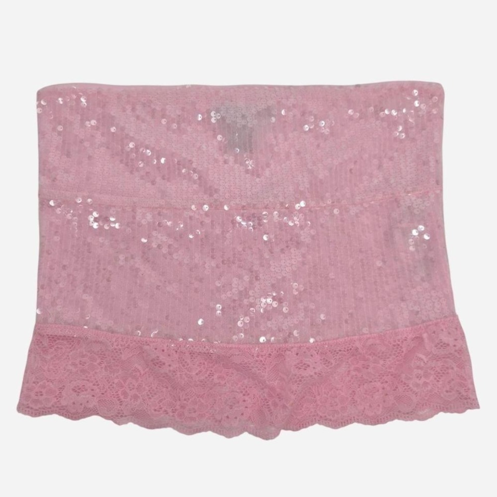 Forever 21 pink sequin tube top‎ Size M